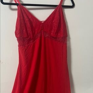 Soma Vibrant Red Lace Chemise